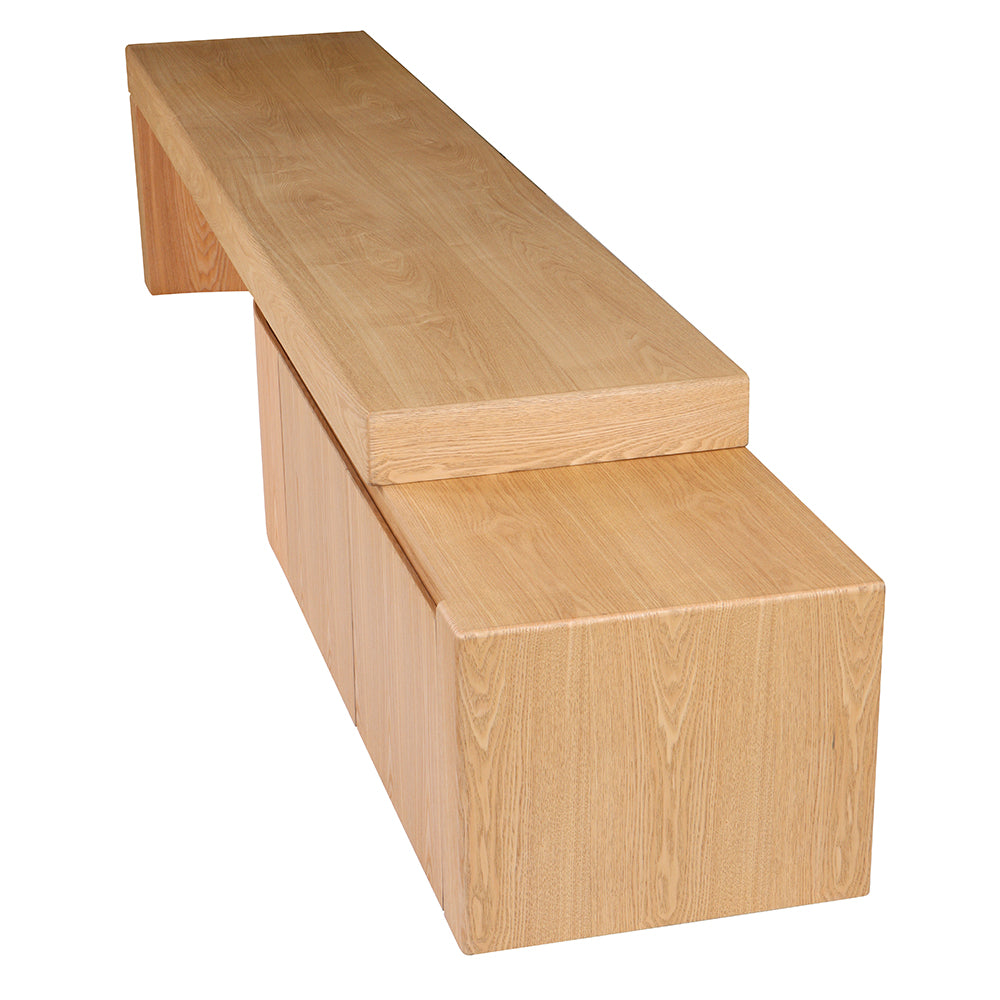 Ruvo Extendable TV Entertainment Unit - Natural Oak
