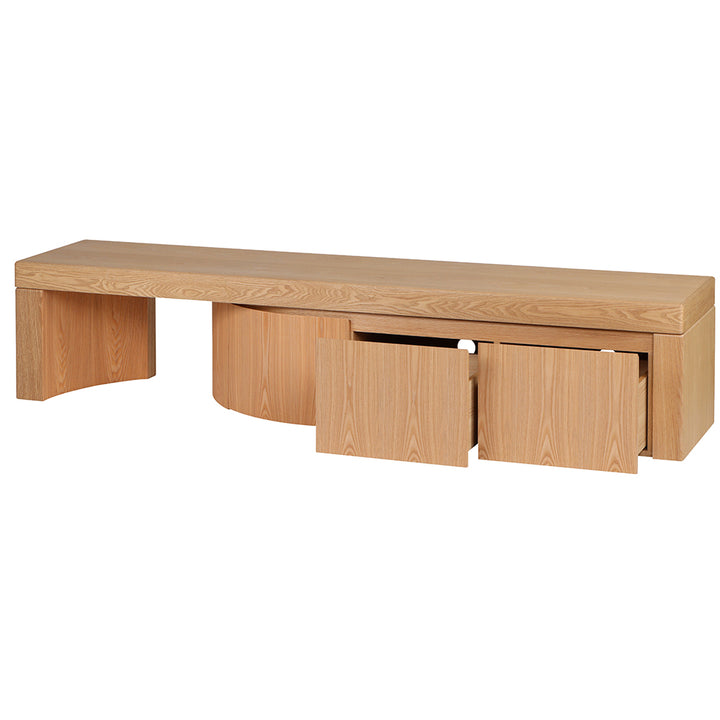 Ruvo Extendable TV Entertainment Unit - Natural Oak