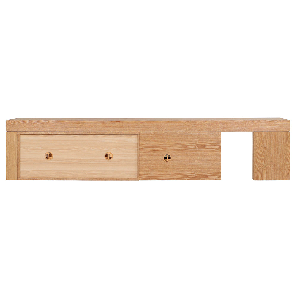 Ruvo Extendable TV Entertainment Unit - Natural Oak