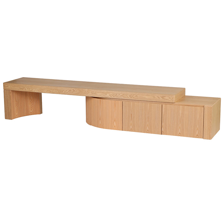 Ruvo Extendable TV Entertainment Unit - Natural Oak