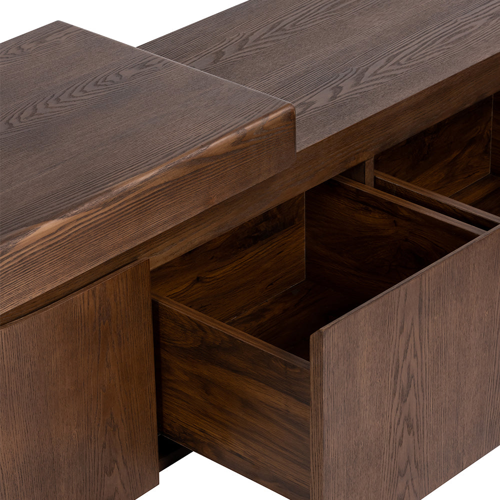 Ruvo Extendable TV Entertainment Unit - Walnut