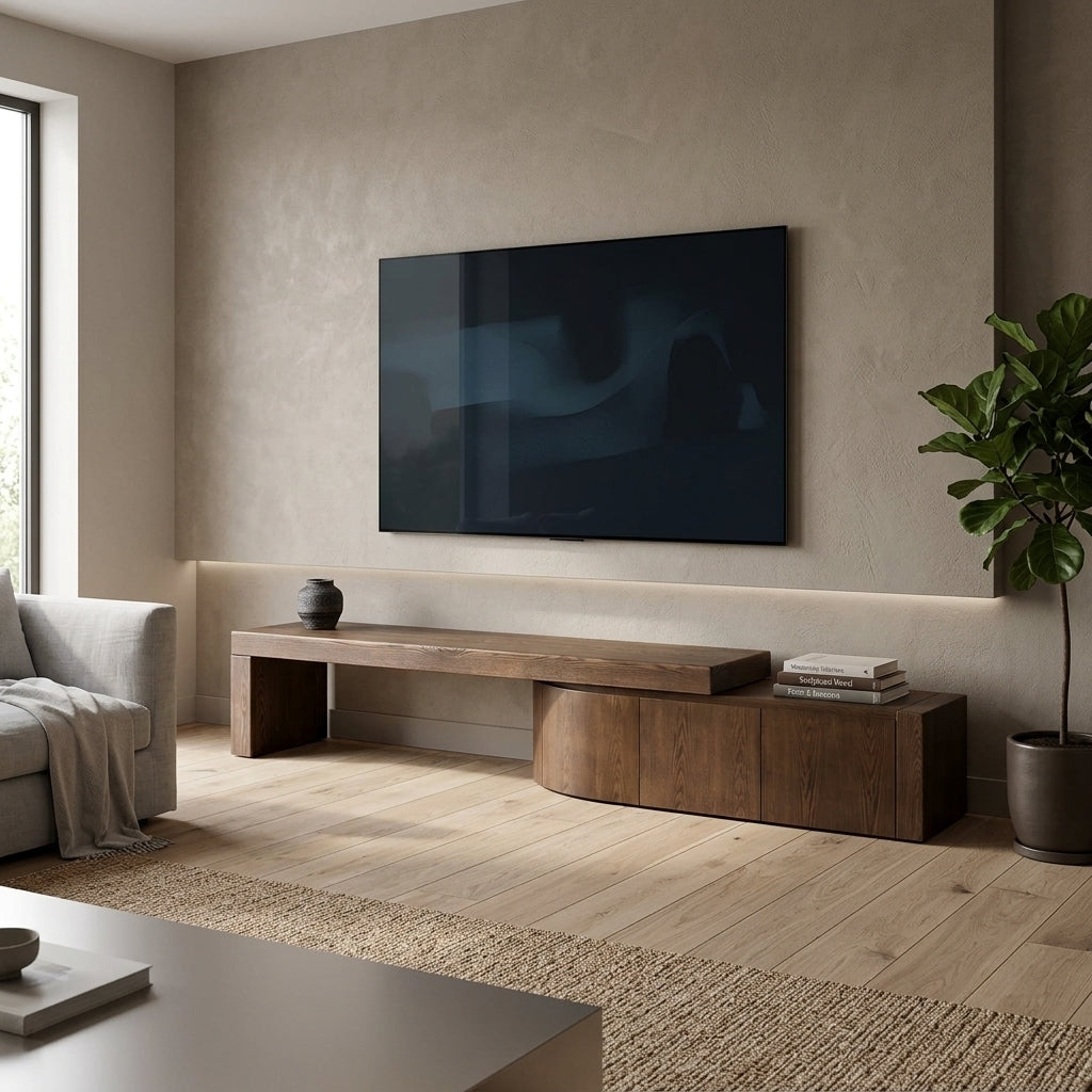 Ruvo Extendable TV Entertainment Unit - Walnut