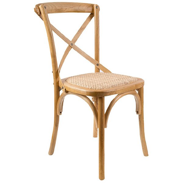 Bella Cross Back Dining Chair (Set of 2) - Natural