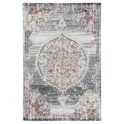 Salsa Hollow Medalion Transitional Grey Rug