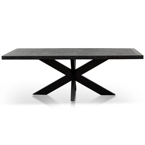 Salvatore 2.2m Wooden Dining Table - Full Black