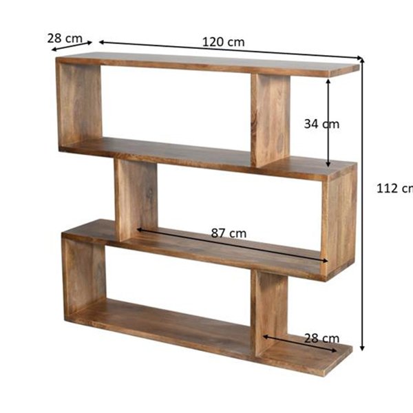San Carlos 120cm Medium Solid Timber Bookcase