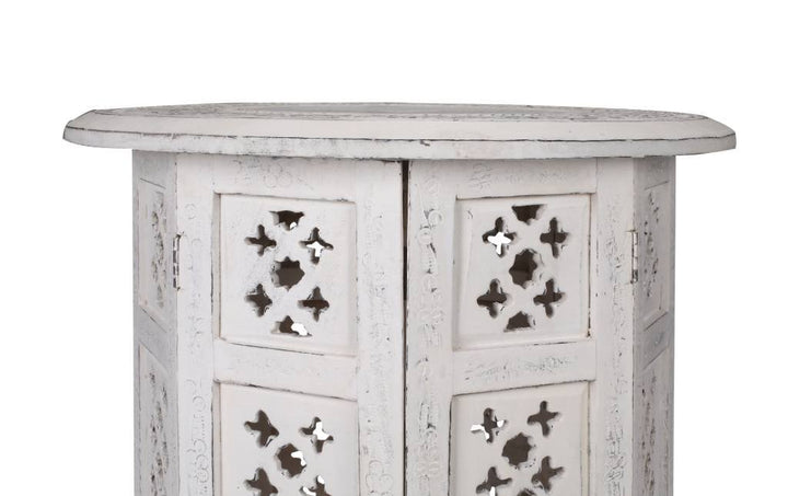 Whitewash San Diego Mango Wood Side Table