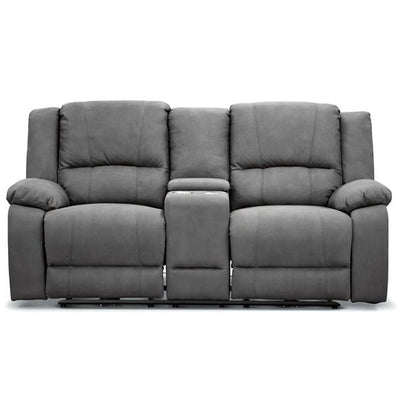 Cooma Fabric Electric Recliner Sofa 2 Seater - Coffee