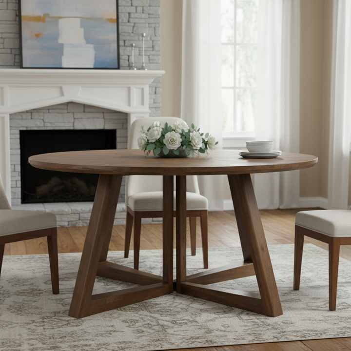 Santa Rosa Solid Timber Round Dining Table