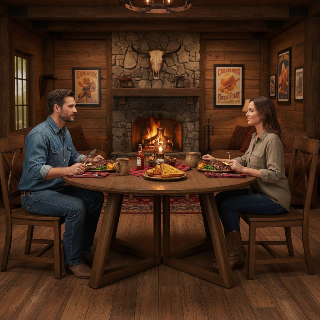 Santa Rosa Solid Timber Round Dining Table