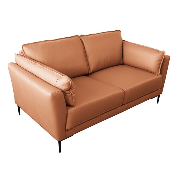 Sapori 5 Seater Leather Sofa Set - Orange