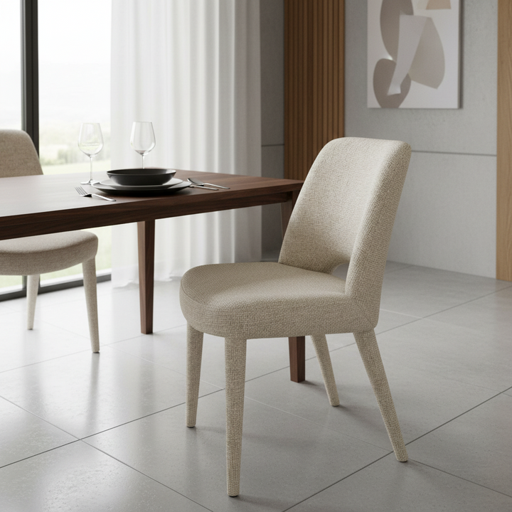 Seabrook Set of 2 Dining Chair - Camel Tweed