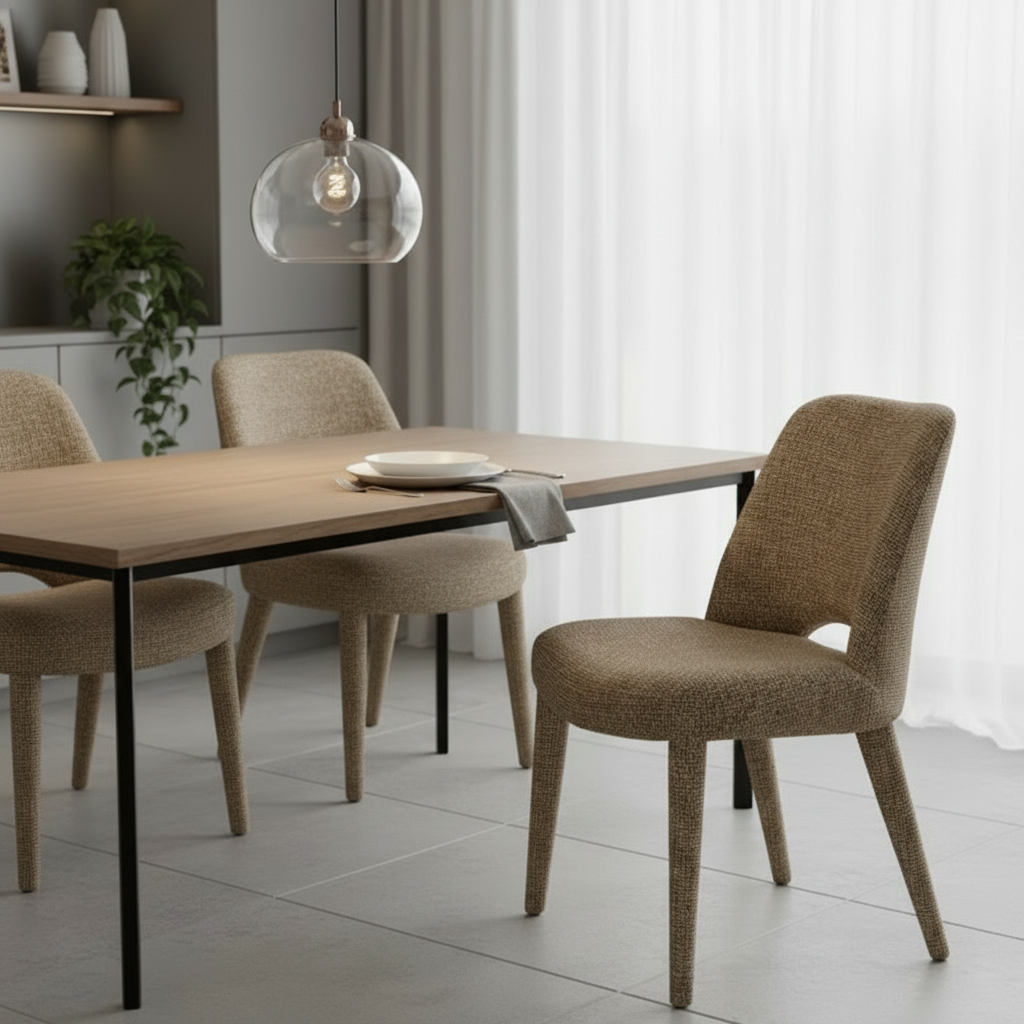 Seabrook Set of 2 Dining Chair - Emu Tweed