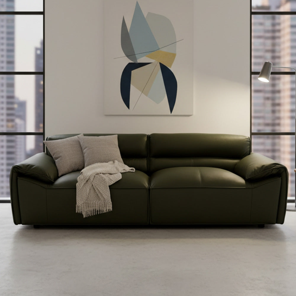 Senna 2 Seater Sofa - Olive Full Leather