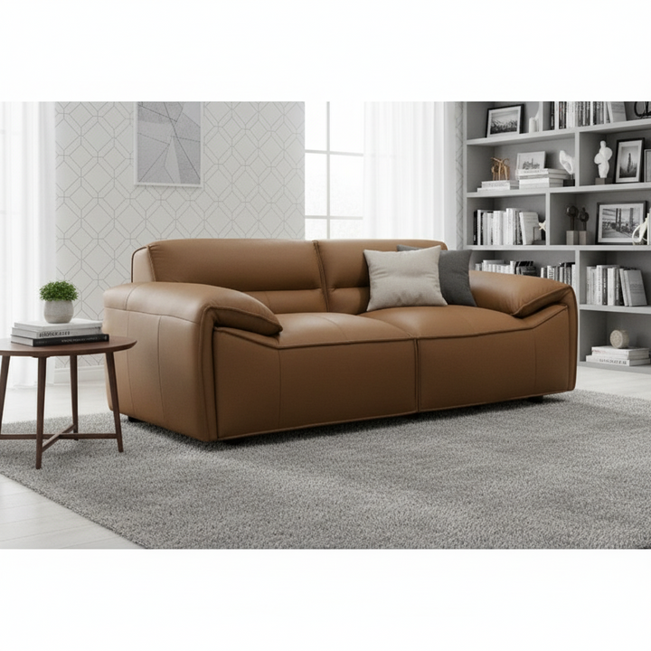 Senna 2 Seater Sofa - Tan Full Leather