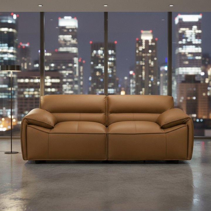 Senna 2 Seater Sofa - Tan Full Leather