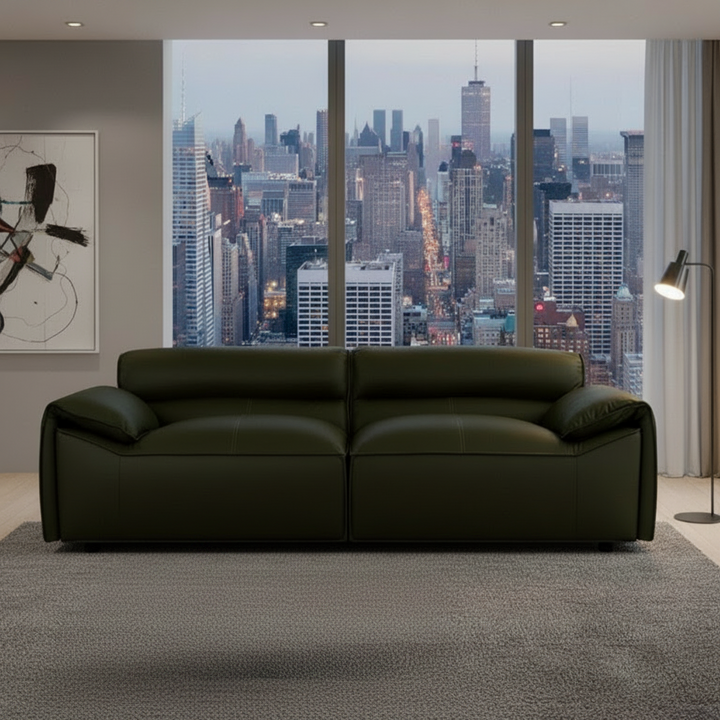 Senna 3 Seater Sofa - Olive Full Leather