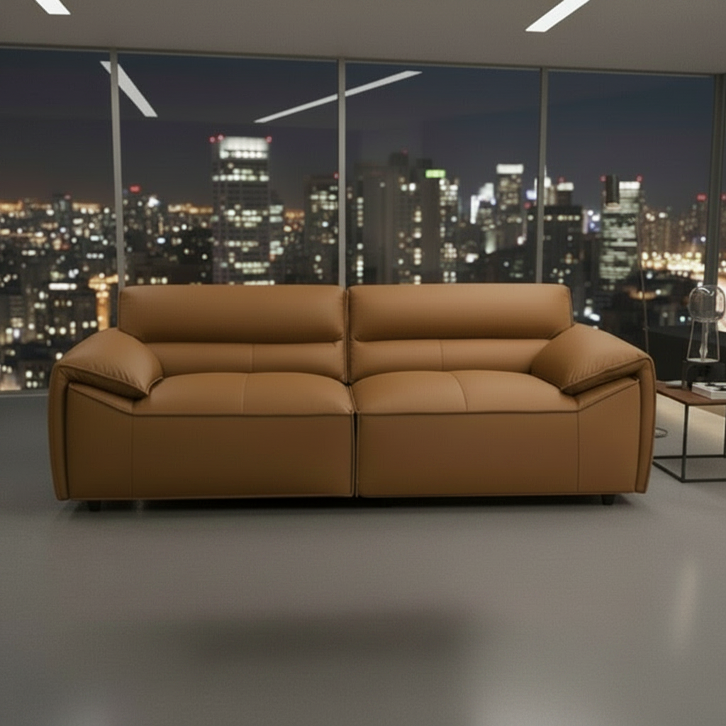 Senna 3 Seater Sofa - Tan Full Leather
