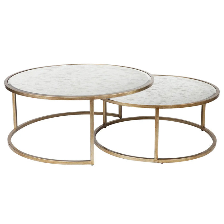 Serene Nesting Coffee Tables - Antique Gold