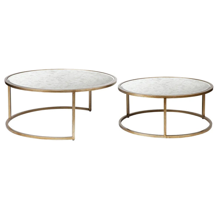 Serene Nesting Coffee Tables - Antique Gold