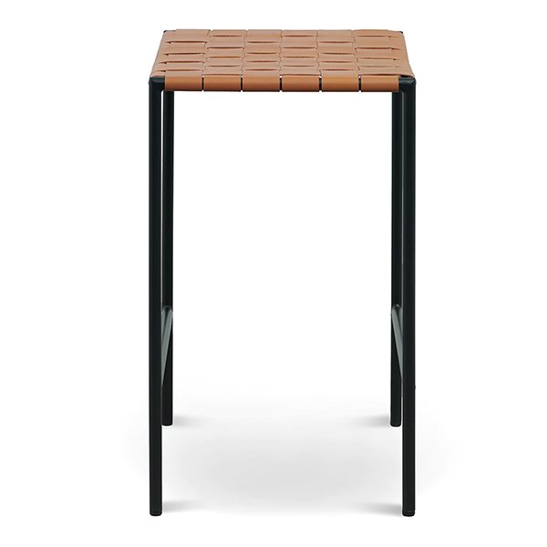 Set of 2 - Anika Black Frame Bar stool - Tan