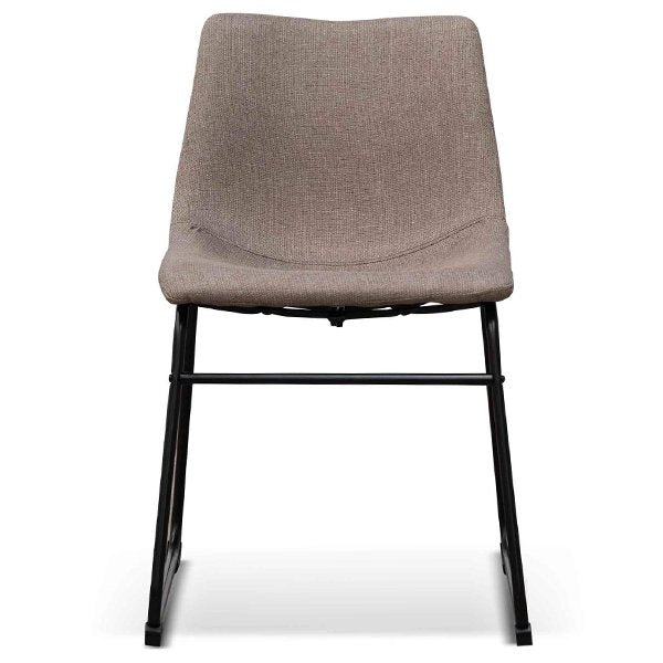 Set of 2 - Darcy Fabric Dining Chair - Brown Grey