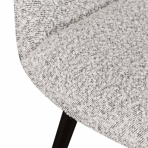 Set of 2 - Nola Fabric Dining Chair - Charcoal Boucle