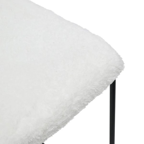 Seymour 65cm Bar Stool - White Synthetic Wool
