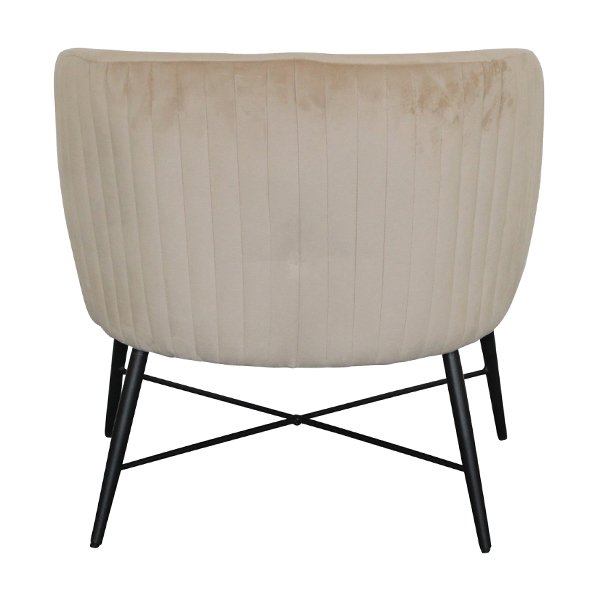 Shaylah Velvet Accent Chair - Nougat