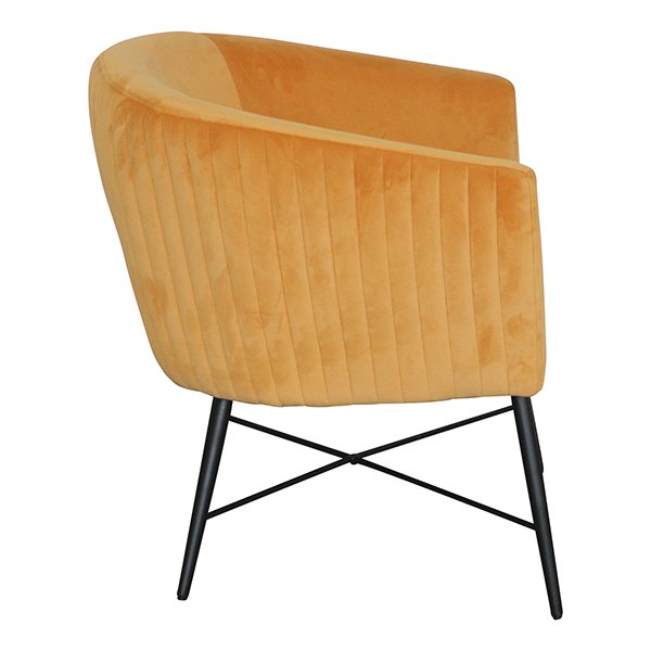 Shaylah Velvet Accent Chair - Sunflower