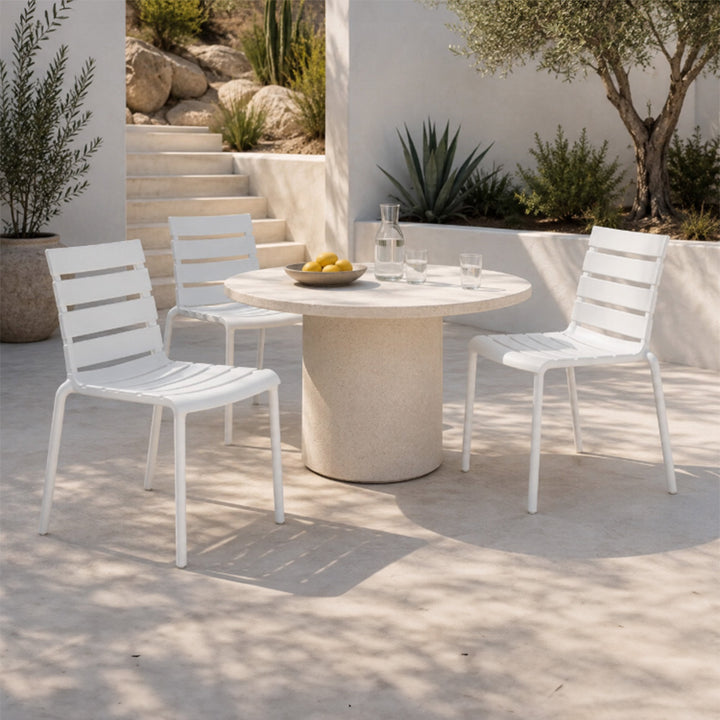Shayol Outdoor Dining Chair - White