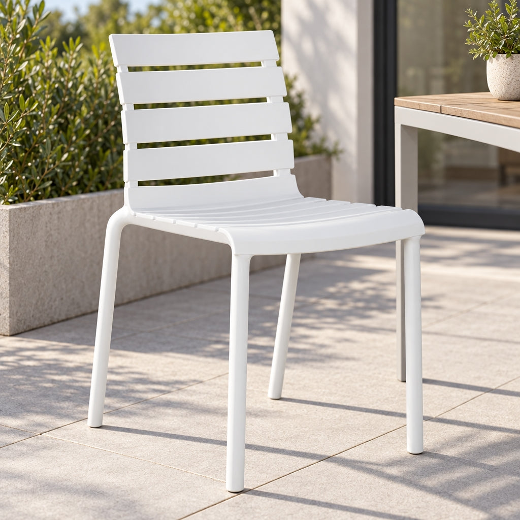 Shayol Outdoor Dining Chair - White