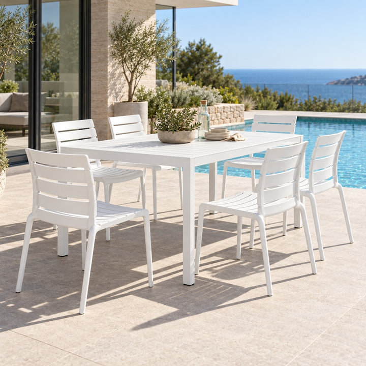 Shayol Outdoor Dining Chair - White