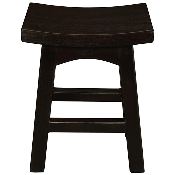 Showa Mahogany Timber Saddle Table Stool - Chocolate