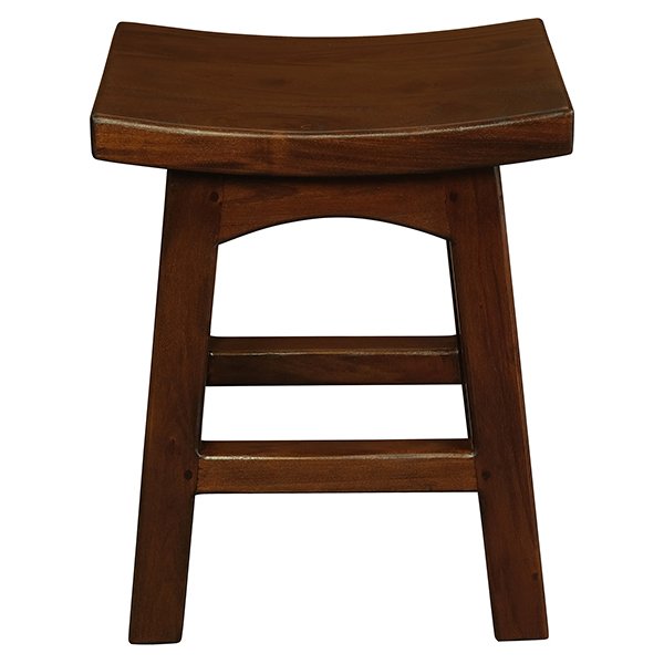 Showa Mahogany Timber Saddle Table Stool - Mahogany