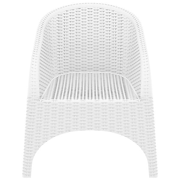 Siesta Aruba Commercial Grade Resin Wicker Indoor Outdoor Armchair - White