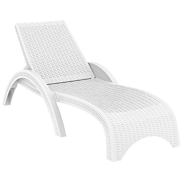 Siesta Resin Rattan Sun Lounger 3 Piece Package with Miami Side Table