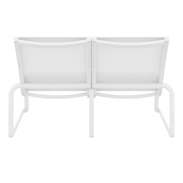 Siesta Pacific Commercial Grade Indoor Outdoor 2 Seater Armless Sofa - White