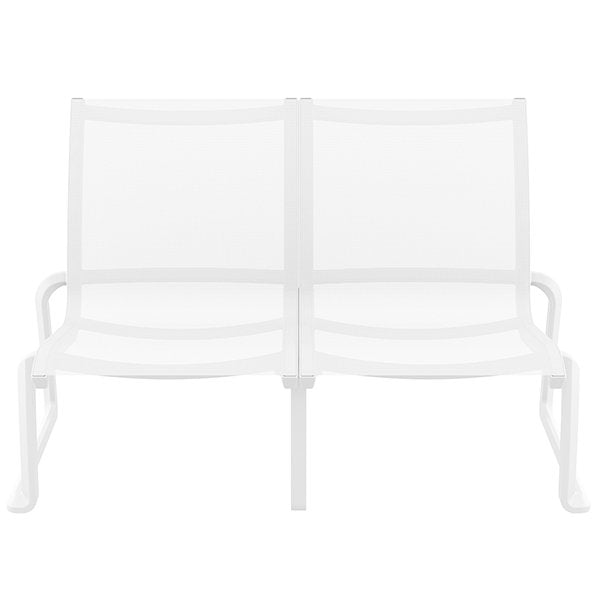 Siesta Pacific Commercial Grade Indoor Outdoor 2 Seater Armless Sofa - White