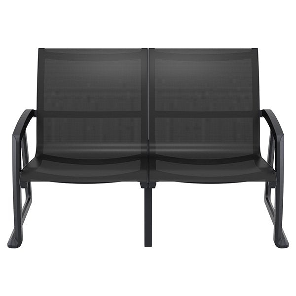 Siesta Pacific Commercial Grade Indoor Outdoor 2 Seater Sofa - Black