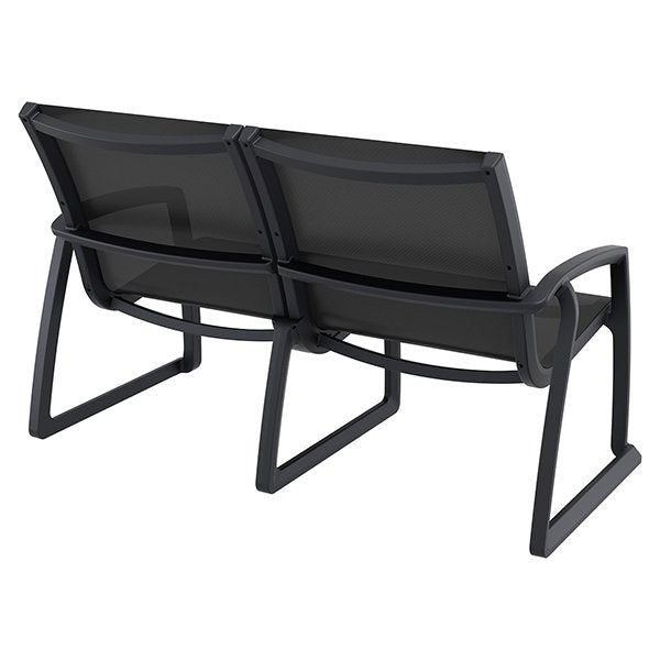Siesta Pacific Commercial Grade Indoor Outdoor 2 Seater Sofa - Black