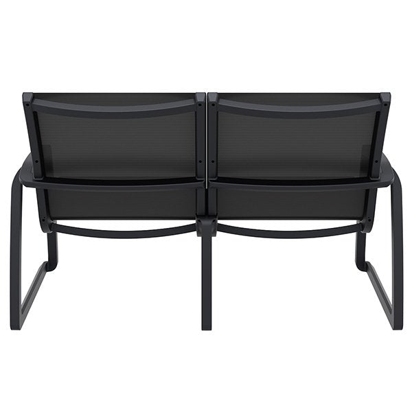 Siesta Pacific Commercial Grade Indoor Outdoor 2 Seater Sofa - Black