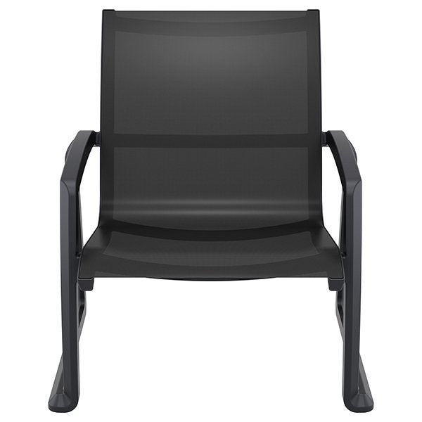 Siesta Pacific Commercial Grade Indoor Outdoor Lounge Armchair - Black