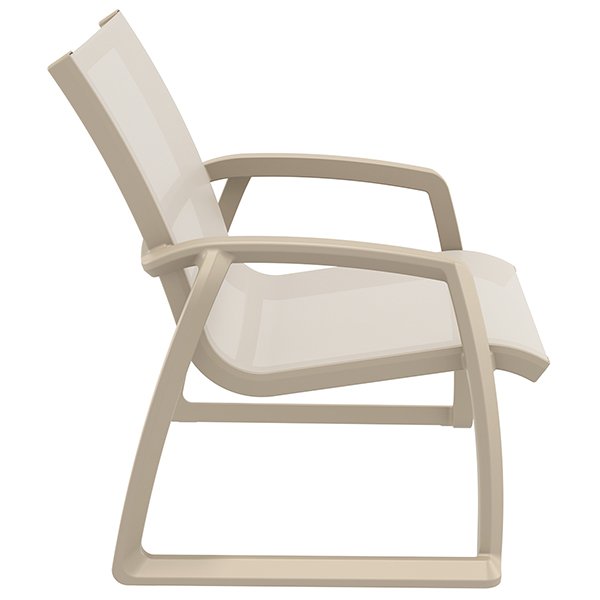 Siesta Pacific Commercial Grade Indoor Outdoor Lounge Armchair - Taupe