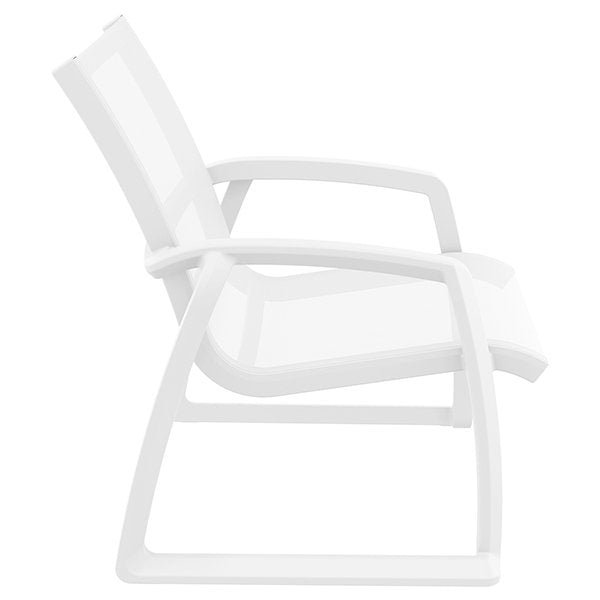 Siesta Pacific Commercial Grade Indoor Outdoor Lounge Armchair - White