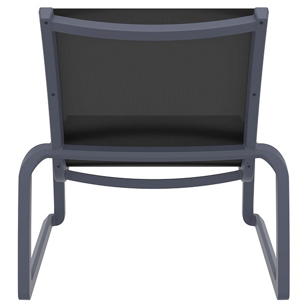 Siesta Pacific Commercial Grade Indoor Outdoor Lounge Chair - Anthracite + Black