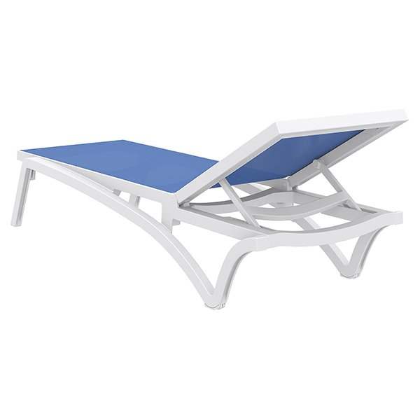 Siesta Pacific Commercial Grade Sun Lounger - Blue + White