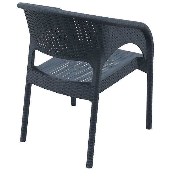 Siesta Panama Commercial Grade Resin Wicker Indoor Outdoor Dining Armchair - Anthracite