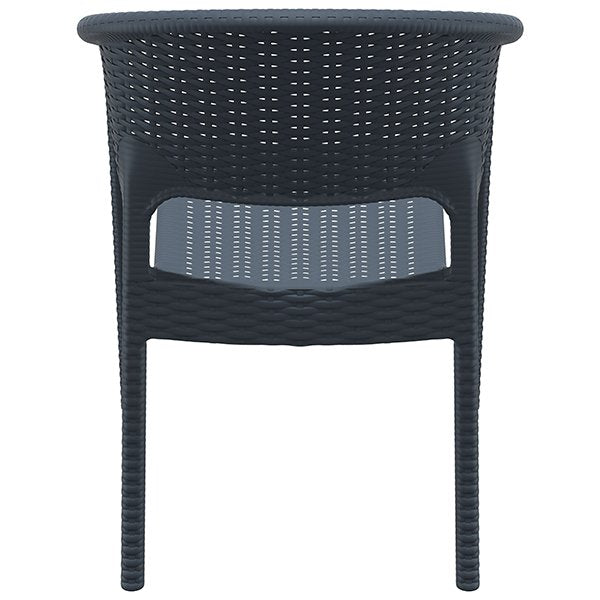 Siesta Panama Commercial Grade Resin Wicker Indoor Outdoor Dining Armchair - Anthracite