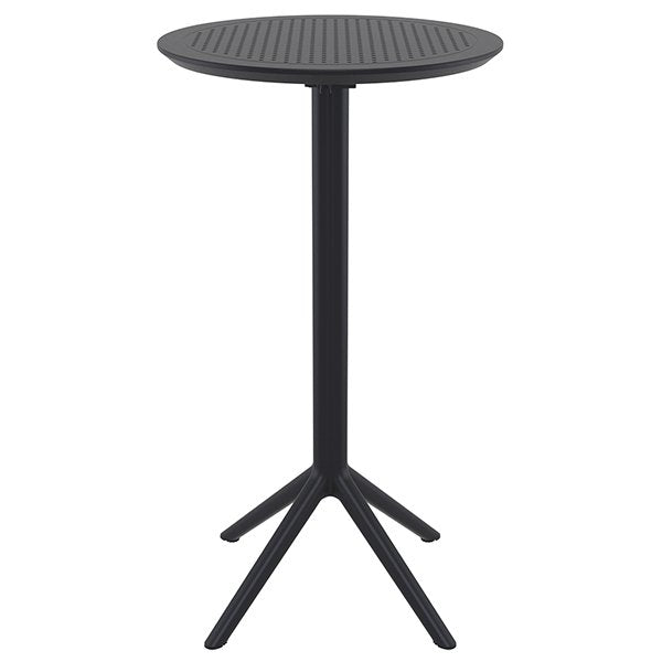 Siesta Sky 60cm Commercial Grade Indoor Outdoor Round Folding Bar Table - Black